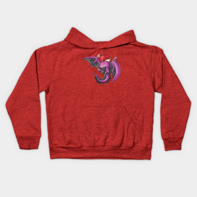 Little Wyvern Grad Kids Hoodie by KristenOKeefeArt